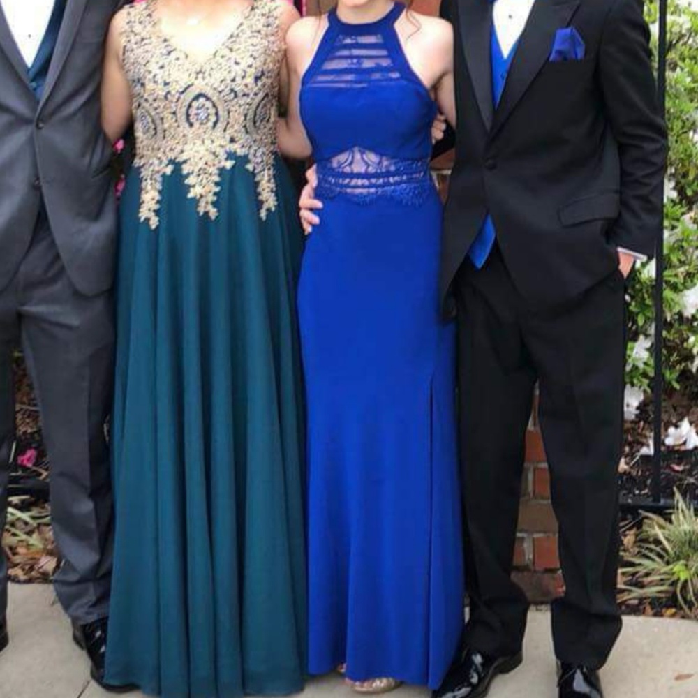Prom dress / Homecoming long dress royal blue